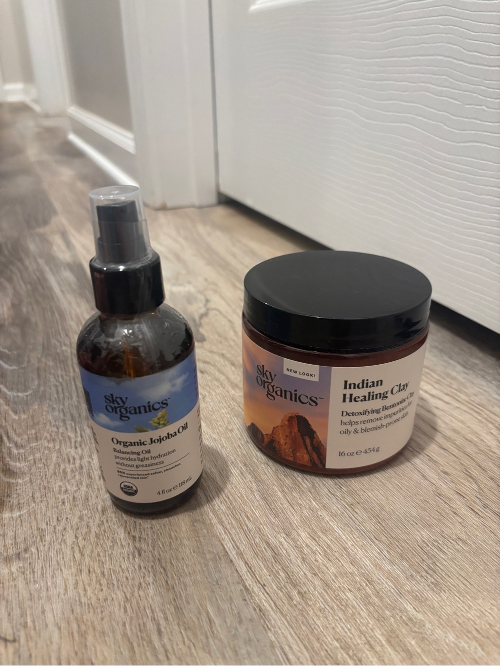 Sky Organics Jojoba Oil & Indian Healing Clay Set - Brown and Black